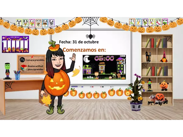 Sala virtual halloween
