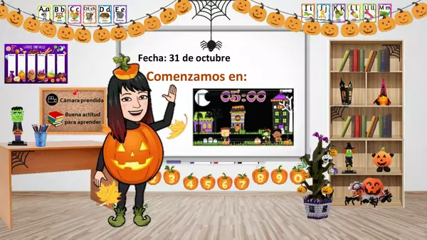 Sala virtual halloween