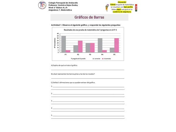 Guías de Gráficos de Barras Dobles y Circulares.