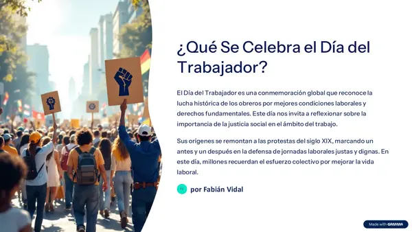 ¿Qué se celebra el día del trabajador?