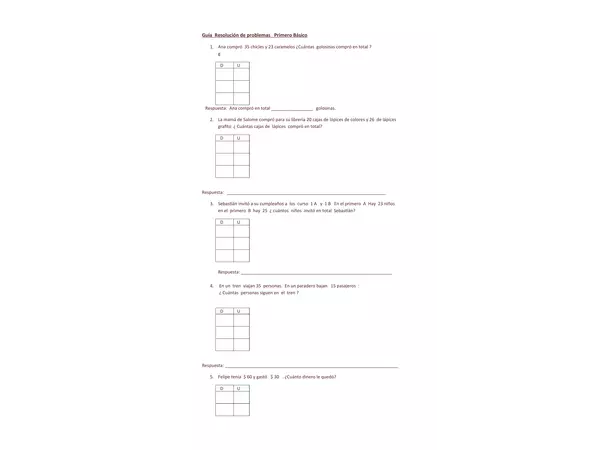 problemas matemáticos. 