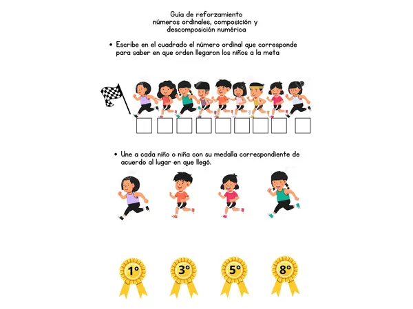NUMEROS ORDINALES, COMPOSICION Y DESCOMPOSICION NUMERICA