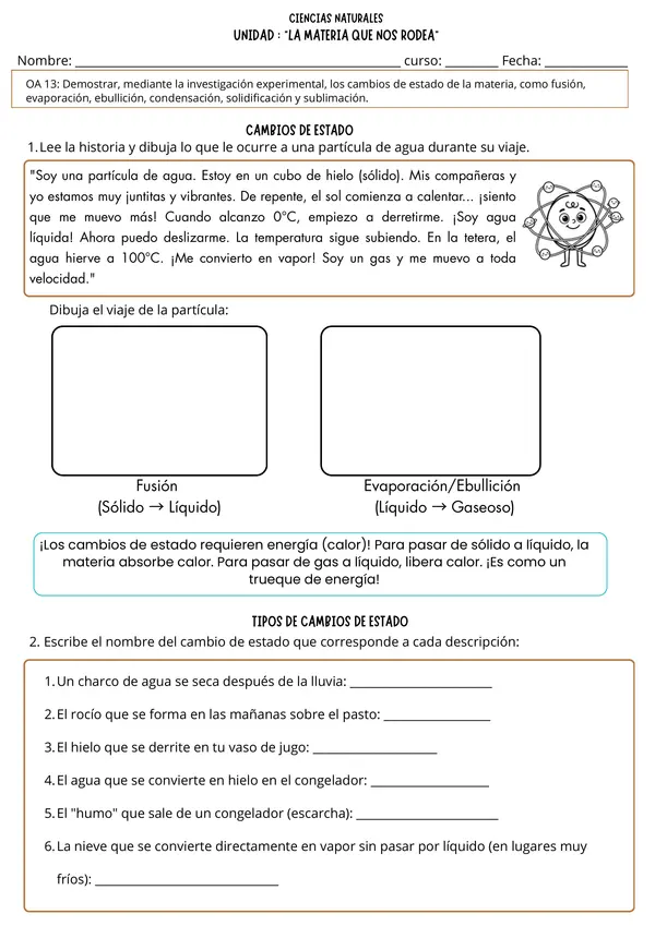 Unidad 4: La Materia que Nos Rodea - Estados y Cambios 