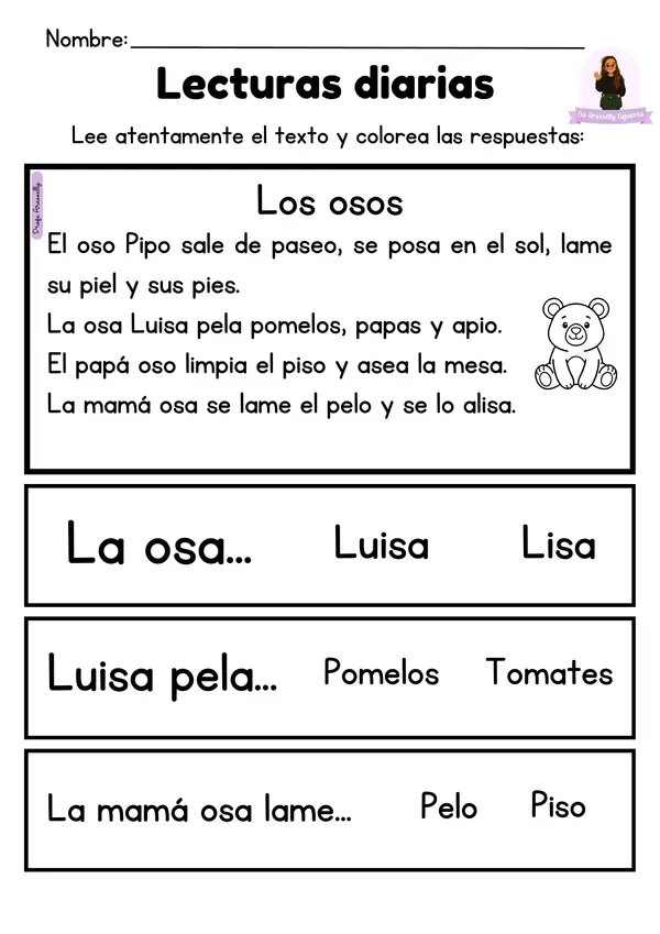 Cuadernillo de lecturas primero básico