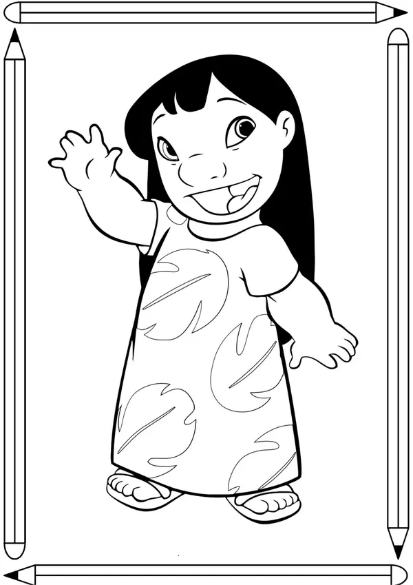 Libro para colorear de Lilo y Stitch