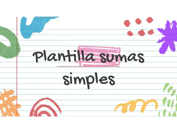 PLANTILLA SUMAS SIMPLES