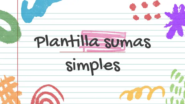 PLANTILLA SUMAS SIMPLES