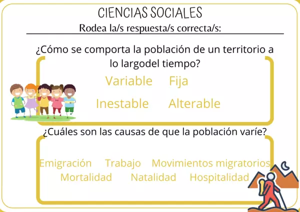 Ciencias Sociales: Población.