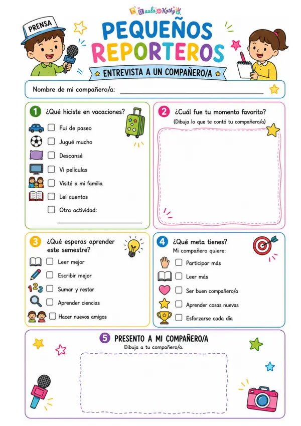 🌟 Kit de Actividades | Regreso a Clases – Segundo Semestre | 1° a 5° Básico