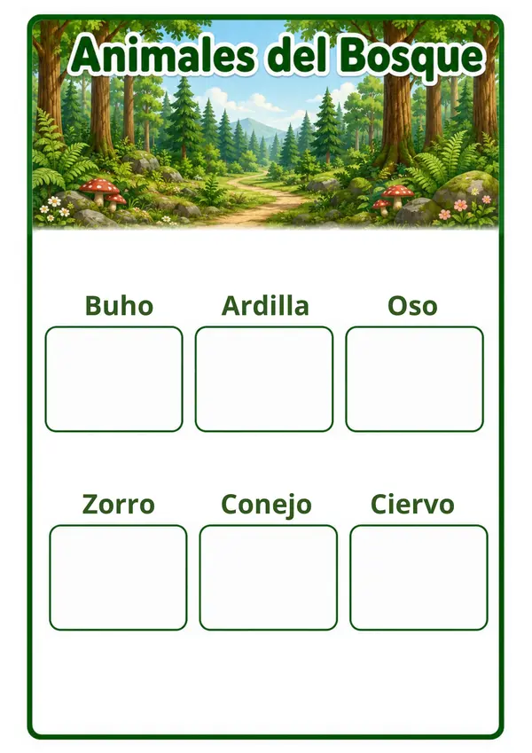 Mi libro de Asociación Visual - Hábitat de los Animales