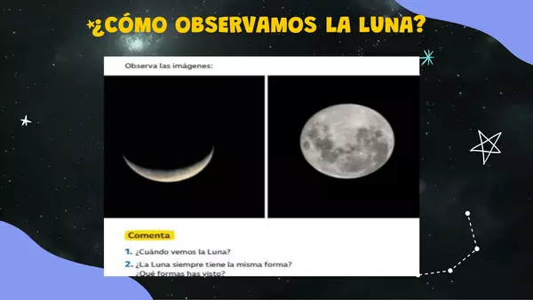 ¿Cómo observamos la Luna? ¿ Como se produce el día y la noche. (ciencias- unidad 5)