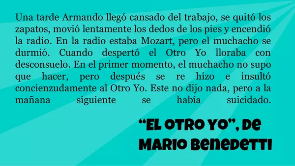 Comprensión lectora 7 "El otro yo"