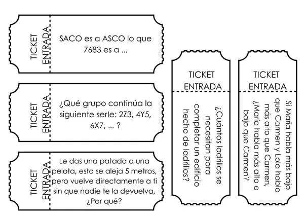 Ticket de Entrada: Acertijos
