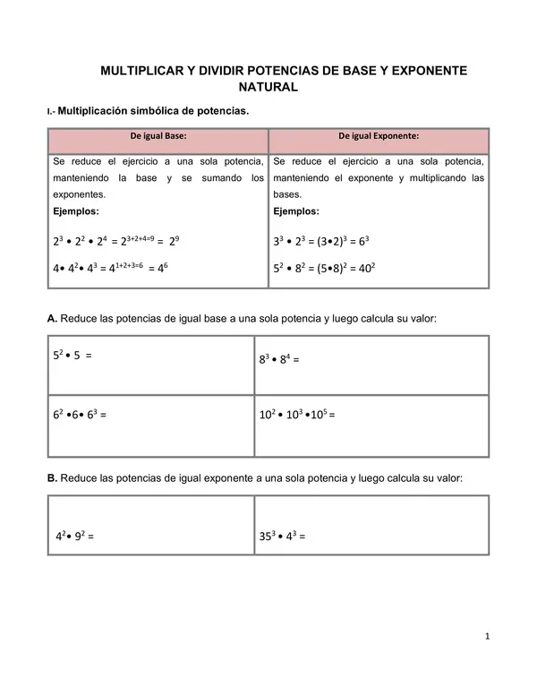 GUIA DE ESTUDIO: POTENCIAS 