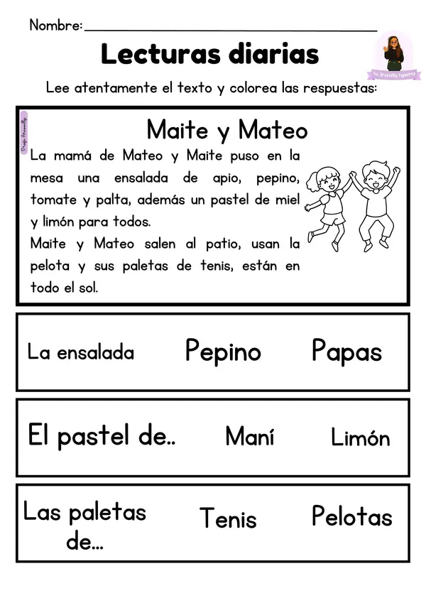 Cuadernillo de lecturas primero básico