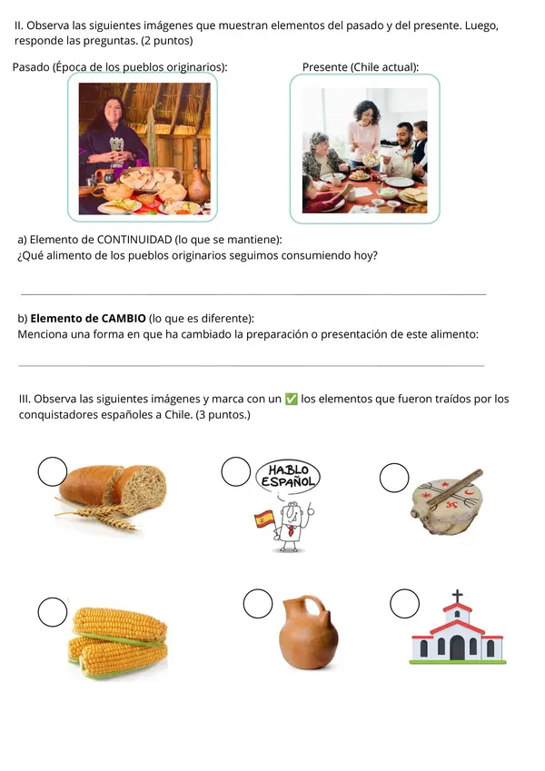  Evaluación de Historia: Chile, una sociedad mestiza y multicultural Unidad 3