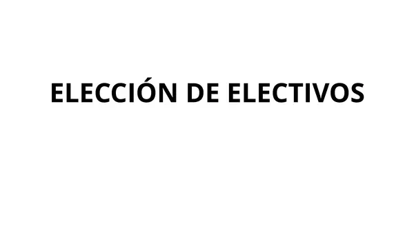 Taller consideraciones al momento de elegir electivos
