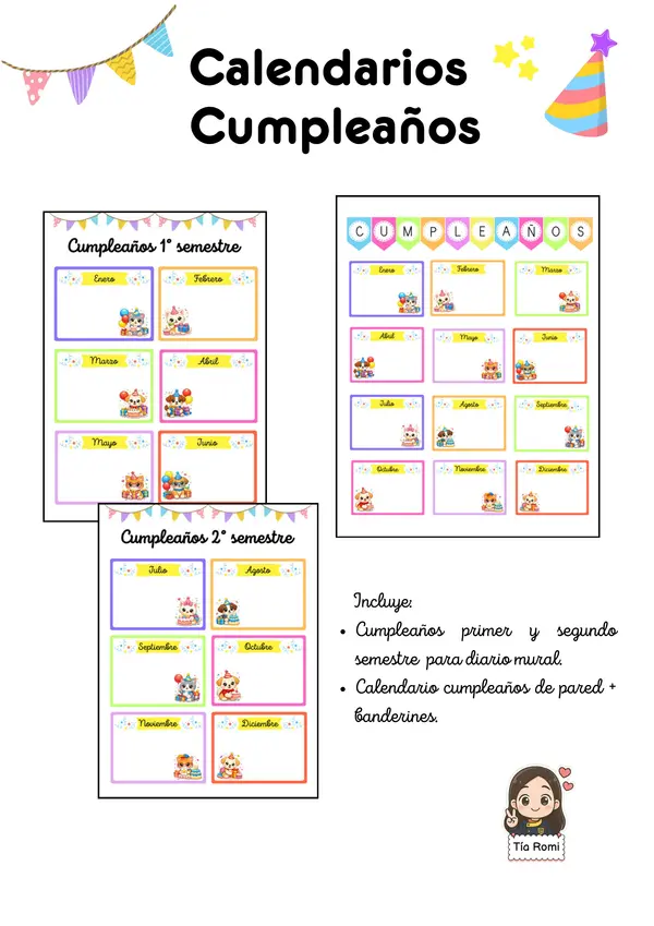Calendario cumpleaños 
