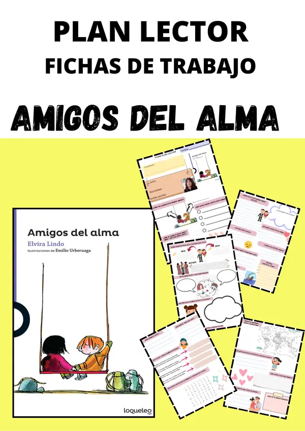  Ficha lista para usar: Plan Lector "Amigos del alma"