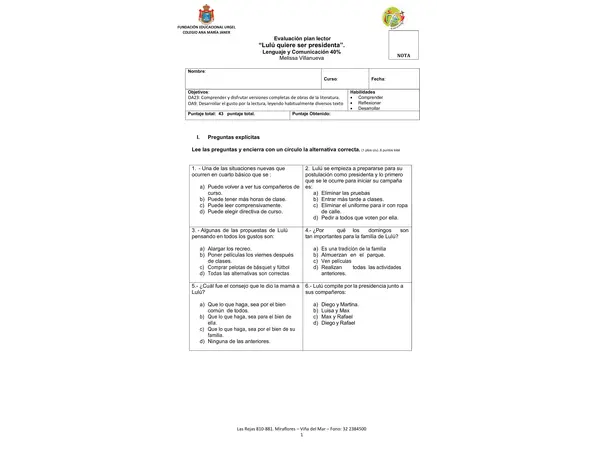 Evalución Lulu quiere ser presidenta