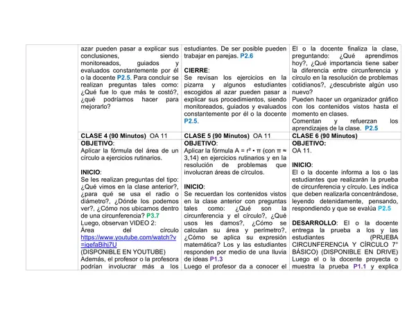 Planificación mensual agosto  Matemática 7° Básico: Geometría Plana (Unidad 3)