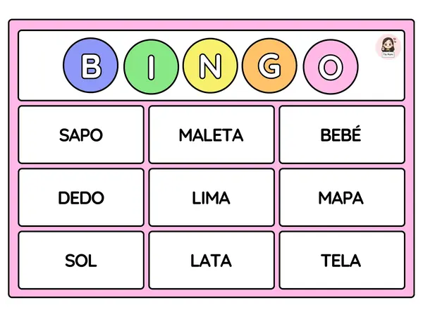 Bingo de palabras (M- L - P- S - T - D - B)