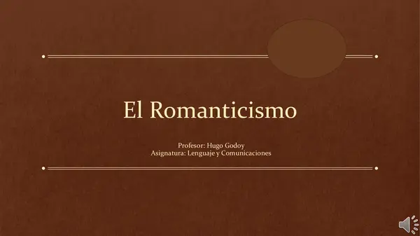 EL ROMANTICISMO - EJE CULTURAL