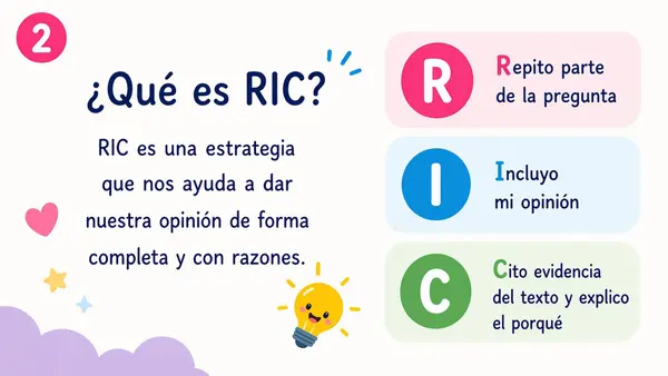 Clase de estrategia RIC inicial - 2° básico