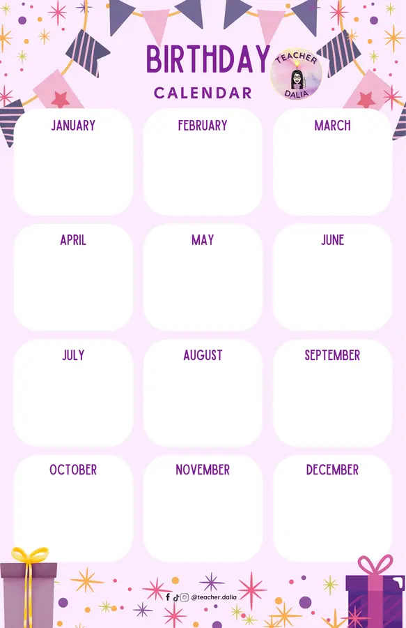 BIRTHDAY CALENDAR 