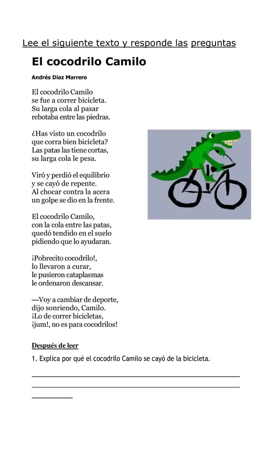 Guía de refuerzo sobre el poema y sus características
