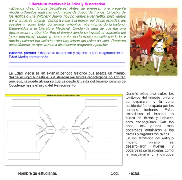 11M1SEM4 - Literatura medieval: la lírica y la narrativa