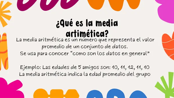 Medida de tendencia central: media aritmética (promedio)
