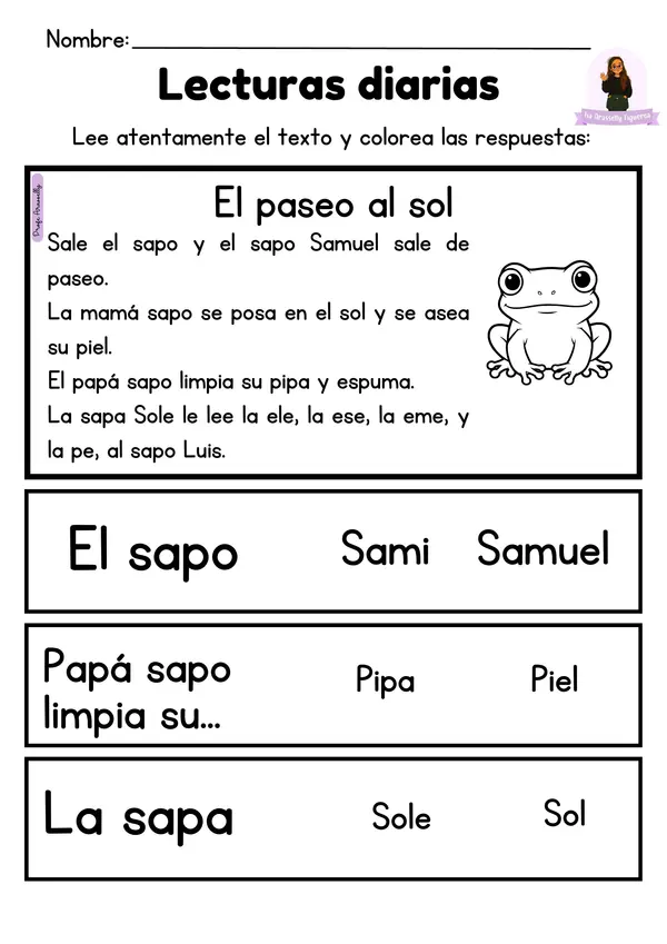 Cuadernillo de lecturas primero básico