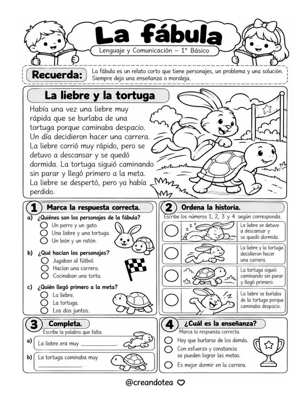 guia 1 basico lenguaje tipo de texto la fabula