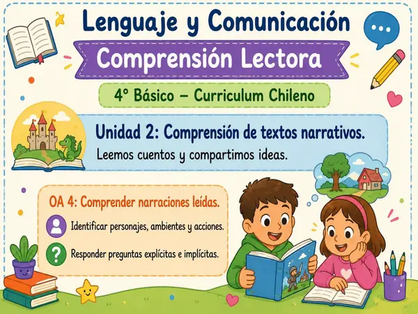 Comprensión Lectora Cuartos Básicos con secuencia Didáctica-Ideal Entrenamiento SIMCE
