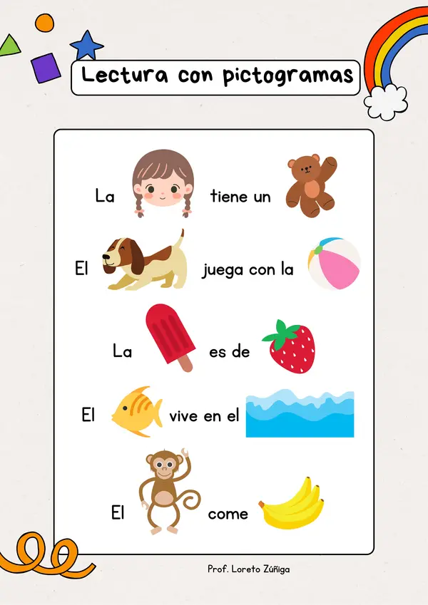 Lectura con pictogramas