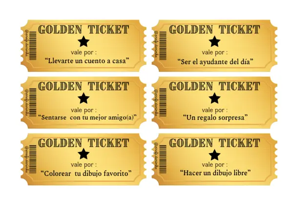 Golden ticket motivacionales 