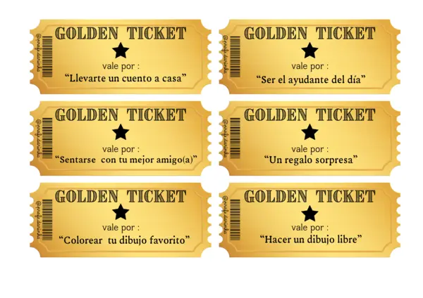 Golden ticket motivacionales 