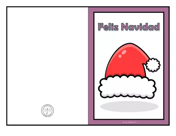 Tarjetas de Navidad Plegables Regalos Papá Noel 3