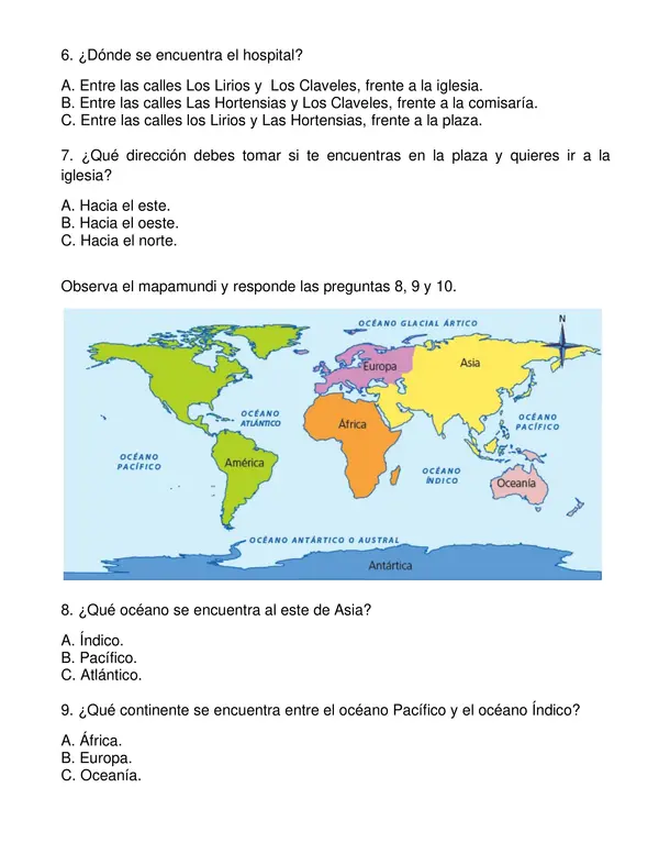 Evaluación segundo semestre de historia, 2° año básico.