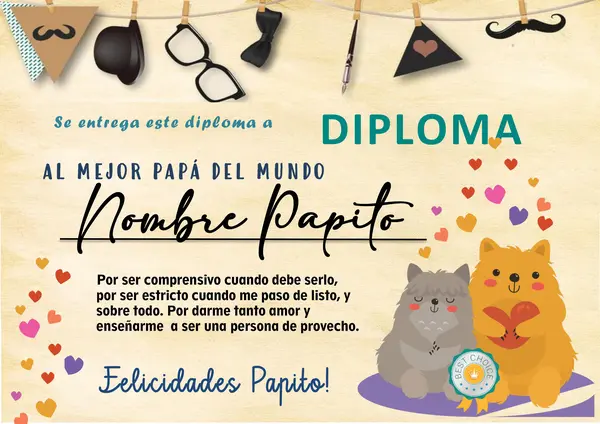 DIPLOMAS DÍA DEL PADRE 2023