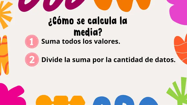 Medida de tendencia central: media aritmética (promedio)