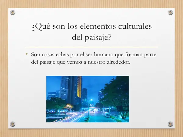 Elementos culturales del paisaje 1° básico