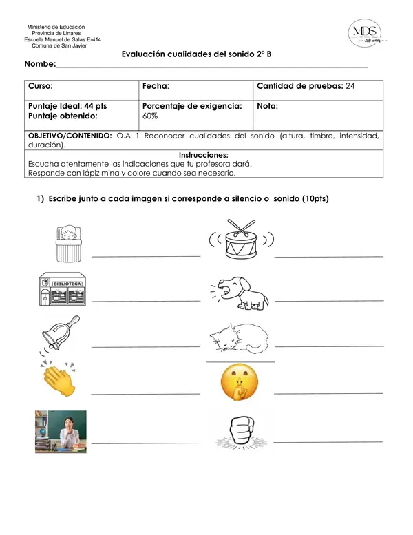 Evaluación cualidades del sonido 