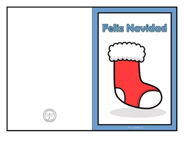 Tarjetas de Navidad Plegables Regalos Papá Noel 3