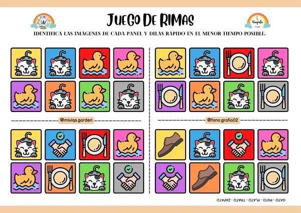 Juego de Rimas (Conciencia Fonológica)
