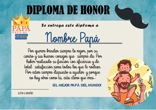 DIPLOMAS DÍA DEL PADRE 2023