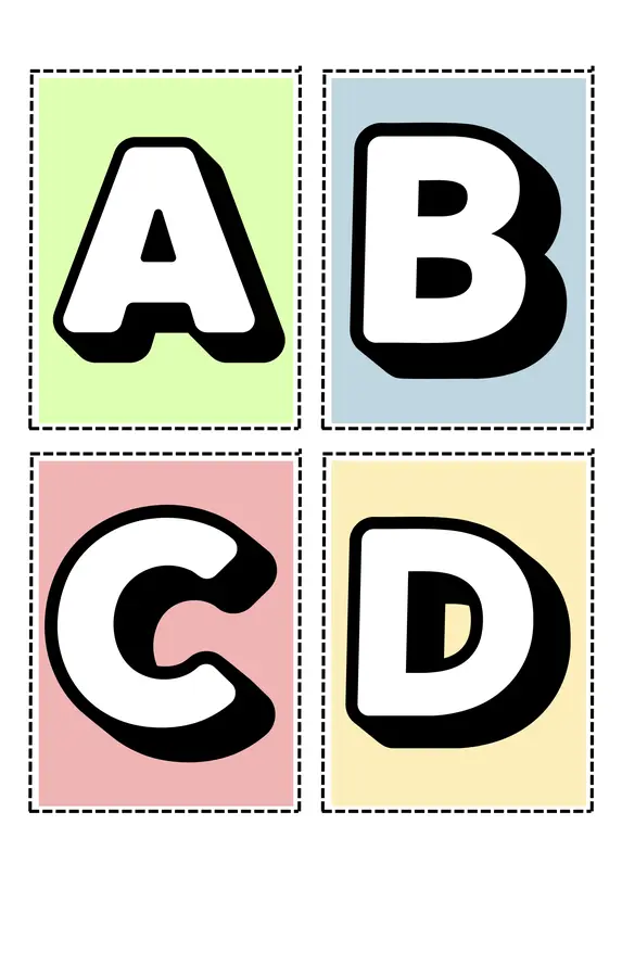 Tarjetas de alternativas