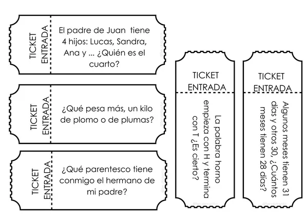Ticket de Entrada: Acertijos