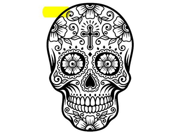 Plantilla de calaveras